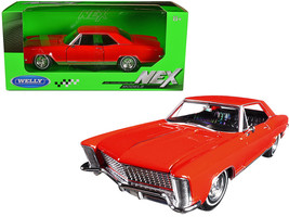 1965 Buick Riviera Gran Sport Red 1/24 Diecast Model Car by Welly - £29.65 GBP
