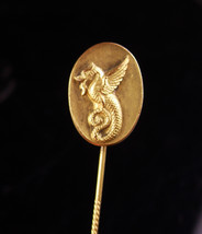 Antique Winged dragon stickpin - Vintage victorian lapel pin - vintage scarf pin - £115.90 GBP