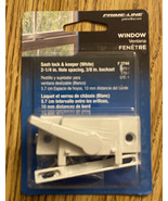 Window Sash Lock &amp; Keeper White Diecast 2 1/4&quot; Hole Spacing 3/8&quot; Backset... - $4.19