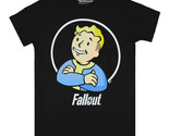 Fallout Video Game Vault Boy Short Sleeve Men&#39;s Black T-Shirt by Bethesda - £14.81 GBP