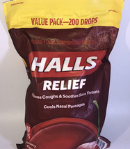 SHIPS N 24 HOURS-HALLS Relief Cherry Cough Suppressant Drops, 200 ct.-Brand New - £12.53 GBP