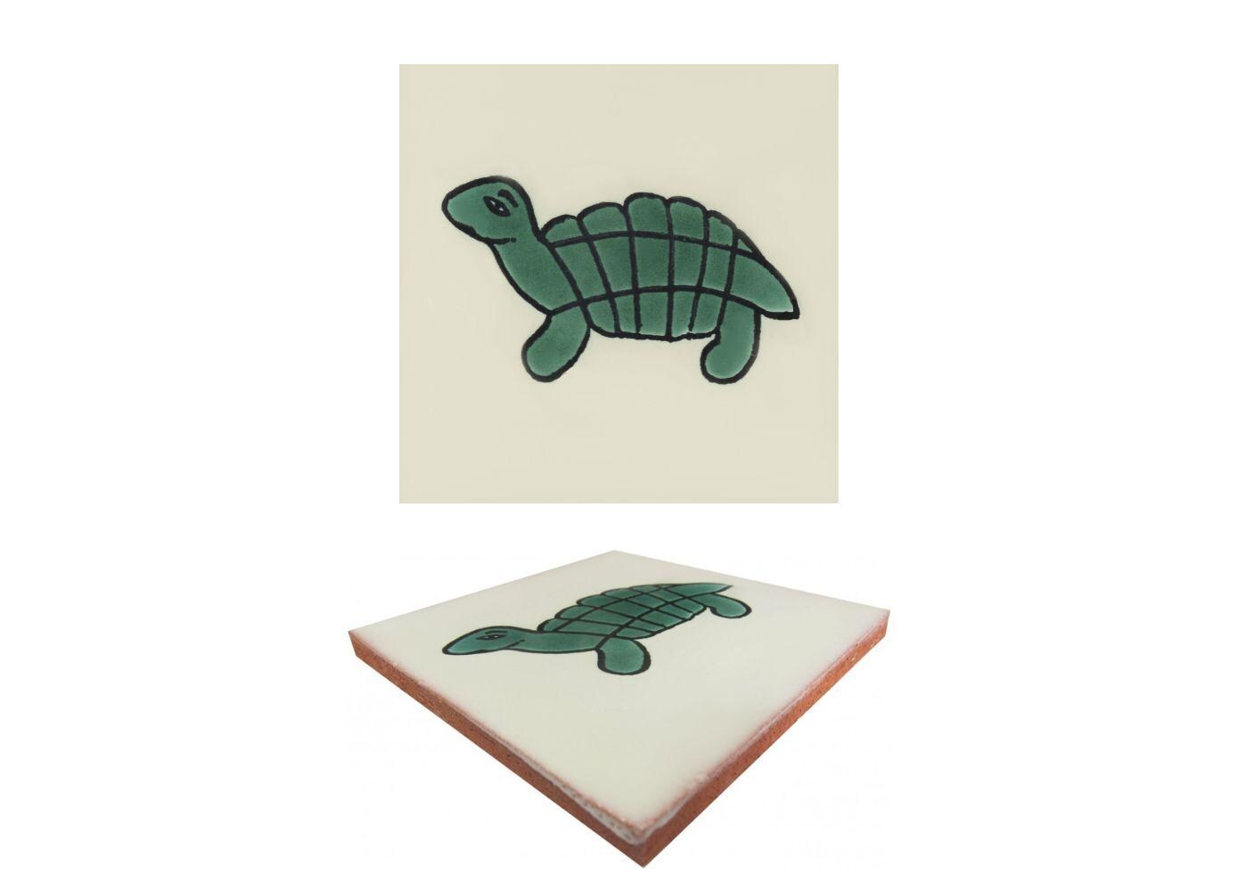 Mexican Talavera Ceramic Tiles Talavera Handcrafted - Turtle -  (you sel... - $199.00
