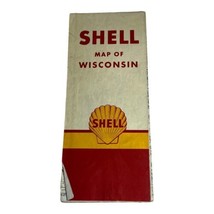 Shell Map of Wisconsin Brochure Road Travel Gas Oil Company Logo Vintage  - £7.46 GBP