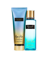 Victoria&#39;s Secret Aqua Kiss Fragrance Lotion + Fragrance Mist Duo Set  - £31.42 GBP