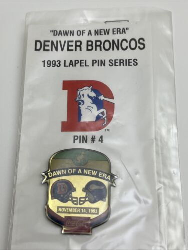 Denver Broncos Minnesota Vikings 1993 Coca-Cola Dawn of a New Era #4 Lapel Pin - $8.95