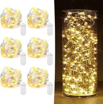 6 Pack Fairy Lights Battery Operated 7ft 20 LED Mini String Lights Twinkle Light - £12.78 GBP