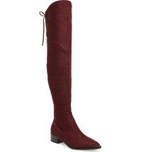 Marc Fisher LTD Women Over the Knee Boots Yuna Size US 6M Burgundy Faux Suede - £25.04 GBP