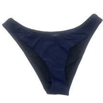 J Crew Curved Waist Bikini Bottom Navy Blue Cheeky Size Medium BC125 New - $11.87
