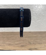 Stainless Steel Blue Linked Bracelet 8&quot; Box Clasp Jewelry Estate Find KG JD - $363.13 MXN