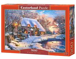 500 Piece Jigsaw Puzzle, Winter Cottage, Charming Nook, Countryside, Winter puzz - £12.73 GBP