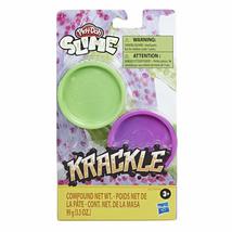 Play-Doh Krackle Slime Purple &amp; Green 2 Pack of Slime Compound with Beads for Ki - £7.01 GBP
