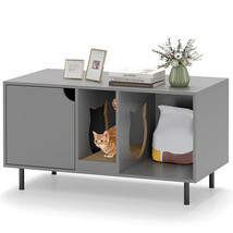 40 Inch Cat Litter Box Enclosure for 2 Cats Hidden Cat Washroom-Gray - C... - $2,543.11 MXN
