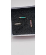 Carolyn Pollack Sterling Silver multi gemstones Stackable Rings, size 7 - $100.00