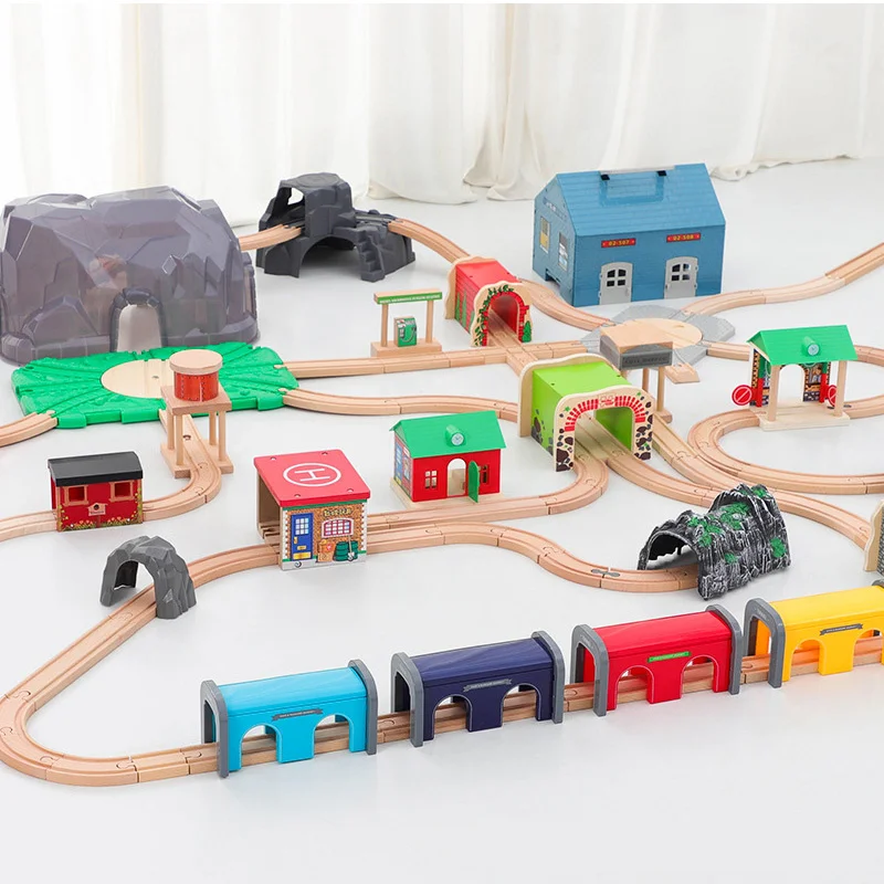 Game Fun Play Toys All Kinds Wooden Railway Train Track Accessories Plastic Wood - £23.12 GBP
