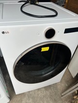 LG - 7.4 Cu. Ft. Smart Electric Dryer with Steam and Sensor Dry - White - £411.06 GBP