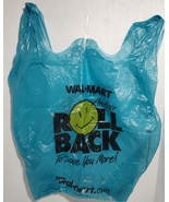 Vintage Walmart Blue Plastic Bag Movie Prop Roll Back Smiley Face 2001 - $13.55 CAD