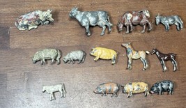Vintage Lot of Lead/pot metal Farm Animals Figures lot of 13 - £32.47 GBP