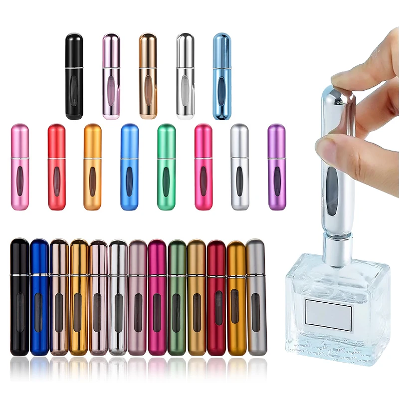 Play 8ml 5ml Portable Mini Refillable Perfume Bottle With Spray Scent Pump Empty - £23.54 GBP