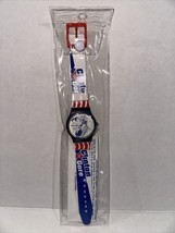 1996 Clinton Gore 96 Red White Blue wristband wristwatch watch NIP - $18.69