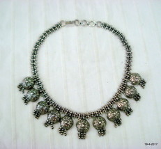 Vintage Sterling Silver Necklace Choker handmade tribal jewellery - £348.48 GBP