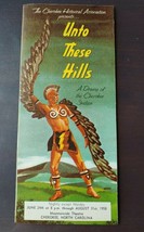 Vintage Unto These Hills Drama Cherokee Indian North Carolina Brochure 1958 - £14.83 GBP