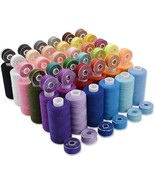 72Pcs 36 Colors Prewound Bobbins and Thread Spools for Hand Machine Sewing  - $47.75 CAD