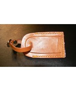 Vintage Louis Vuitton Tan Leather Luggage Tag with Buckle – Authentic - $38.75