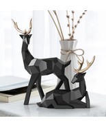Deer Statue Deers Figurines Resin Sculpture Home Decor Home Living Room ... - £48.85 GBP