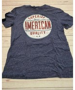 Well Worn brand Small S Short Sleeve Blue T-shirt Superior American Quality - £7.94 GBP
