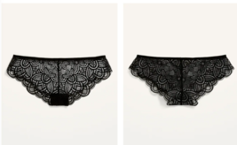 Old Navy Cheeky Underwear XXXL 3XL Black Lot 5 Pairs NEW Set Womens Lace Sexy - £66.03 GBP