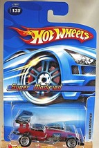 2006 Hot Wheels Mainline/Collector #135 SUPER MODIFIED Red w/Chrome Lace... - £6.01 GBP