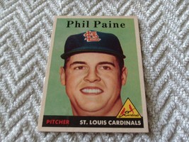 1958 Topps Phil Paine # 442 Cardinals Nm / Mint Or Better !! - £147.87 GBP