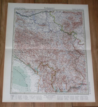 1925 Original Vintage Map Of Yugoslavia Serbia Bosnia Kosovo Albania Montenegro - £26.16 GBP