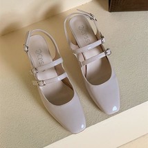 Retro Fashion Patent Leather Shoes Women High Heels Pumps Summer Sandals Double  - £41.60 GBP