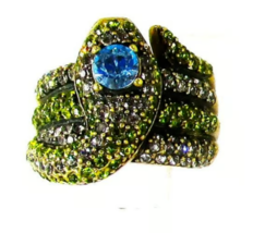 HEIDI DAUS Crystal Serpent Snake Ring - Size 9.5 - £39.10 GBP