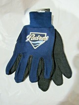 MLB San Diego Padres Colored Palm Utility Gloves Navy w/ Gray Palm by Mc... - $10.75