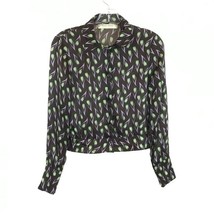Womens Size 2 to 4 Miu Miu Tulip Floral Print Pure Silk Blouse Top Made in Italy - £111.50 GBP