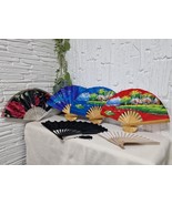 Vintage Hand Fan Collection - Hand-Painted, Lace, Japanese Art , Bamboo ... - $187.90 CAD