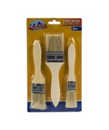 3 Piece Wooden Paint Brush Set - $4.03 CAD