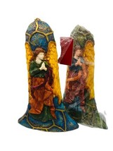 Nativity Angels MJD Designs Figures Statues Hand Painted Decor Christmas (2) - £14.77 GBP