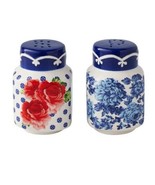 Pioneer Woman ~ Ceramic ~ FRONTIER ROSE Pattern ~ Salt &amp; Pepper Shakers - $38.10 CAD