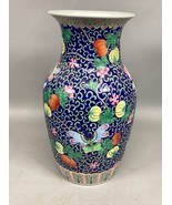 Vintage Japanese Floral And Butterflies Vase - 14.5”H - €43,31 EUR
