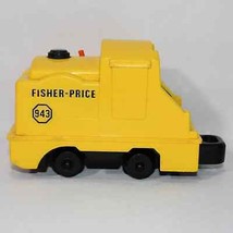 Vintage Fisher Price 943 Motorized Yellow Train, Tested Works Little Peo... - $19.80