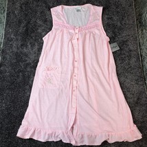 Vinage Kathryn Nightgown House Dress Medium Floral Embroidered Eyelet &amp; ... - $15.50