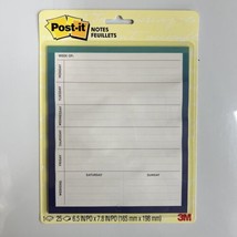 Post it Super Sticky 6.5 x 7.8 Blue Color Collection Printed Calendar - £9.03 GBP
