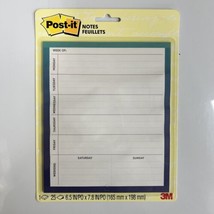 Post it Super Sticky 6.5 x 7.8 Blue Color Collection Printed Calendar - £9.02 GBP