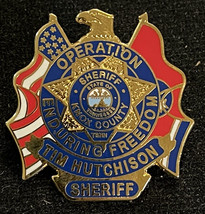 &quot;OPERATION ENDURING FREEDOM&quot; Hat / Lapel Pin Knox County Sheriff - $5.49 CAD