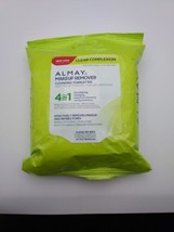 ALMAY 4-1 Makeup Remover Cleansing Towelettes CLEAR COMPLEXION, 25ct New - £7.92 GBP