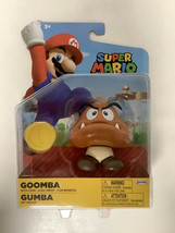 New Jakks 40732 World Of Nintendo Mario 4-Inch Goomba With Coin Mini-Figure - £16.19 GBP
