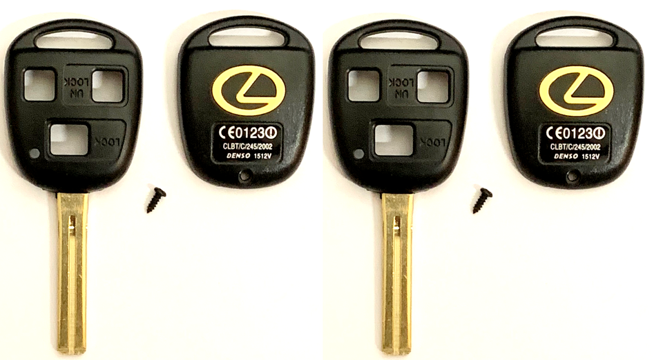 X2 Lexus 3 Button Remote Head Key Shell TOY48 (Short) Usa Stock TOP QUALITY - $13.99